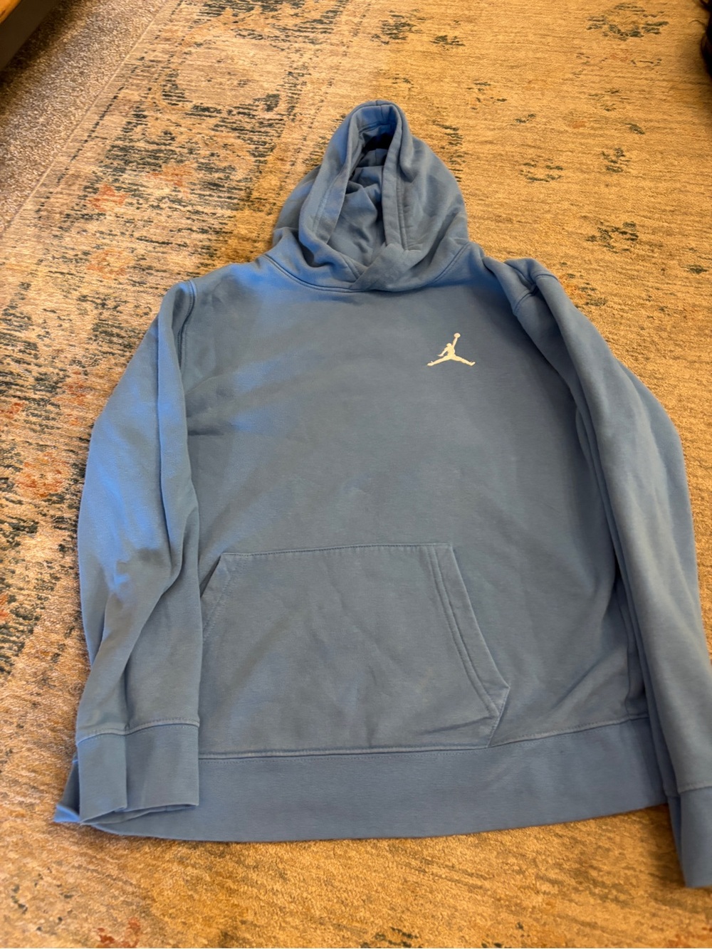 Jordan Light Blue Pullover Hoodie with Jumpman